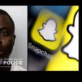 Goodness Sokoh used Snapchat to target his victims. Photos: Thames Valley Police and Getty Images