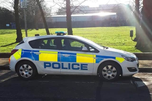 A police car in the Mentmore Road area. Image: Bedfordshire Police.
