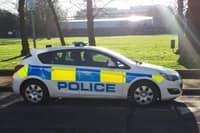 A police car in the Mentmore Road area. Image: Bedfordshire Police.