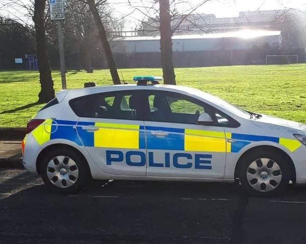 A police car in the Mentmore Road area. Image: Bedfordshire Police.