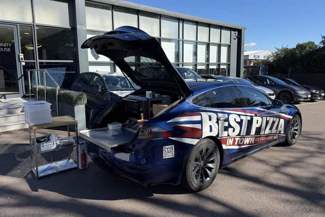 'Best Pizza in Town': Paulo's car. Image: Paulo Benfeito