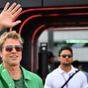 Brad Pitt, star of the upcoming Formula One based movie, Apex, walks in the Paddock after qualifying ahead of the F1 Grand Prix of Great Britain at Silverstone Circuit on July 08, 2023 in Northampton, England. (Photo by Dan Mullan/Getty Images)
