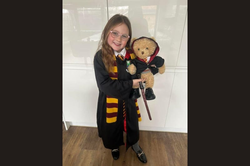 Annie, 7, as Hermione from Harry Potter