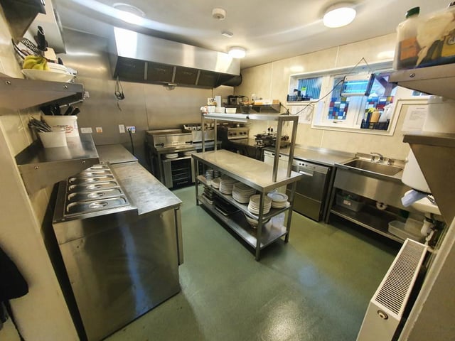 Cafe kitchen.