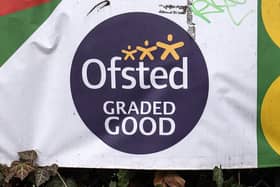 An Ofsted banner (Photo by Carl Court/Getty Images)