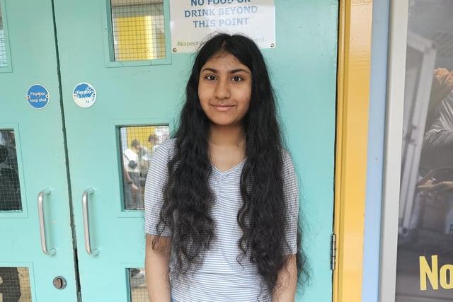 Charmi Sudhini was celebrating exam joy after receiving her GCSE results.