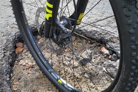 Potholes on Plantation Road are causing a hazard for cyclists