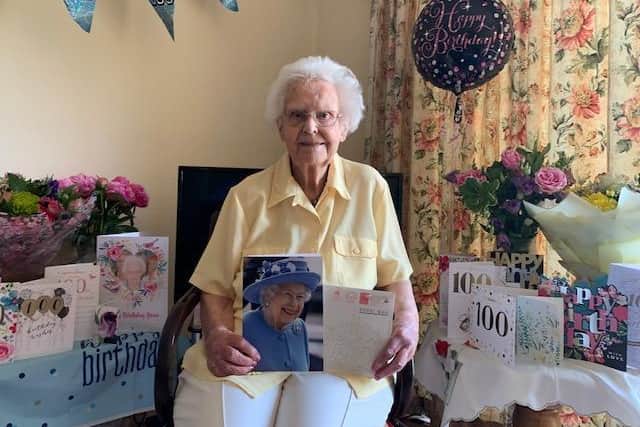 Joan Spencer celebrates her 100th birthday.