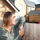 Jenna and Susan enjoy a chat over the fence!  Image: Bellway.