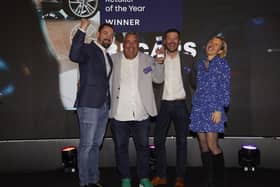 Celebrating success at the Auto Trader awards - photo Brendan O'Sullivan