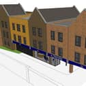 A CGI of the Leighton Buzzard site for the Travelodge.
