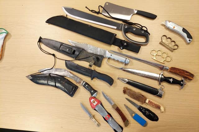 Just some of the weapons recovered in Bedfordshire