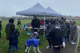 Torrential rain didn't stop Friends of Windsor Drive Group - and their four-legged friends - taking part in a walk round the open space at Windsor Drive in solidarity with CPRE's March for the Countryside