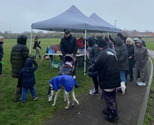 Torrential rain didn't stop Friends of Windsor Drive Group - and their four-legged friends - taking part in a walk round the open space at Windsor Drive in solidarity with CPRE's March for the Countryside