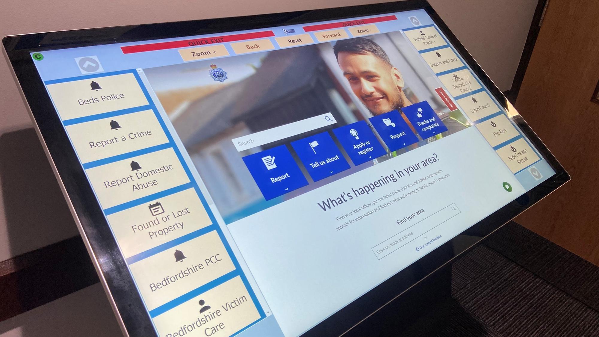 Roll out of touchscreen terminals in supermarkets to report crime will ...