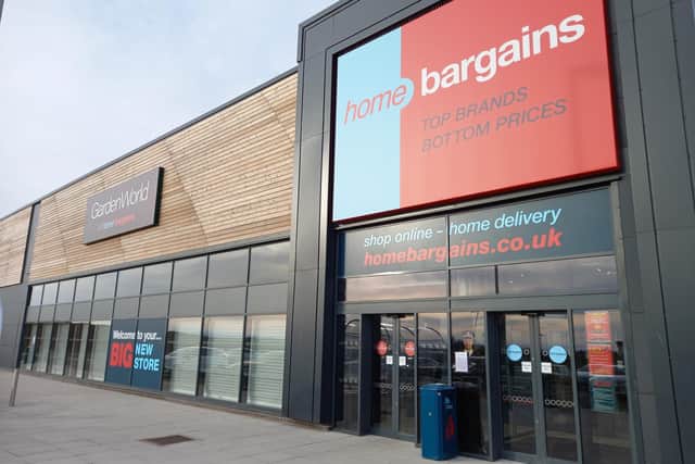 The new Home Bargains store on the Loaning Meadows Retail Park in Berwick.