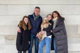 Paul and Sam Mardlin with daughters Poppy and Tilly