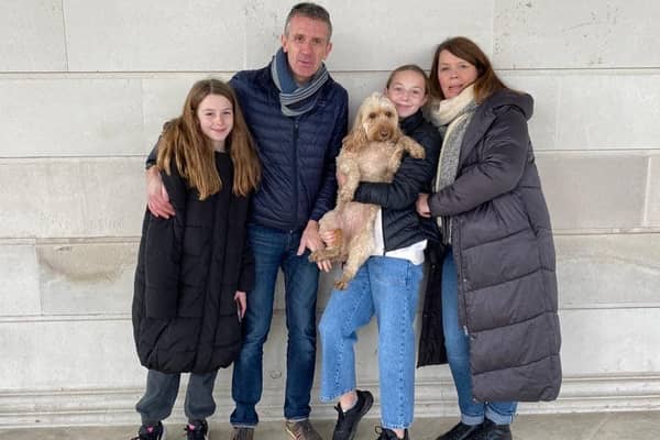 Paul and Sam Mardlin with daughters Poppy and Tilly