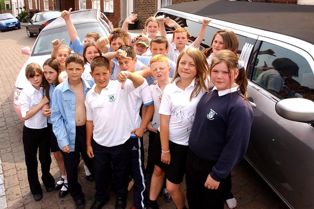 A limo ride was the treat for these Year 6 pupils 16 years ago. Can you spot someone you know?
