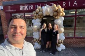Paulo Benfeito pictured at the re-opening of Leighton Buzzard's Amore Pizzeria after lockdown