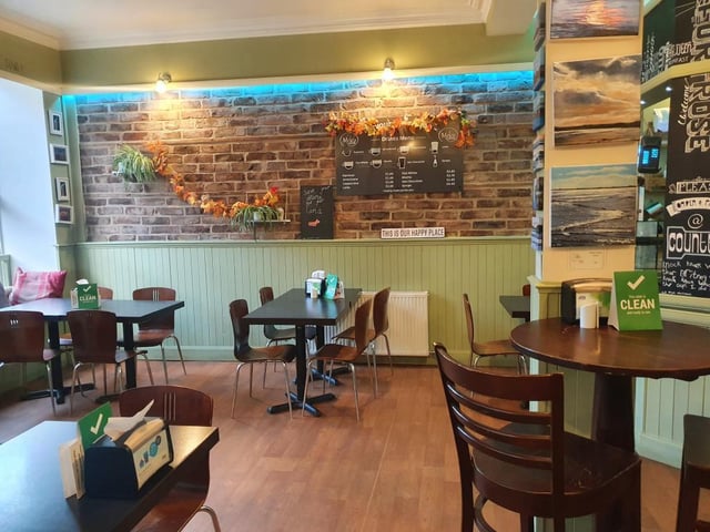 Cafe seating area.