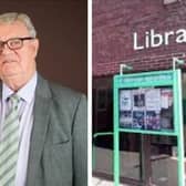 Councillor Steve Owen, and right, Leighton Buzzard Library Theatre. Images: Leighton-Linslade Town Council/Google.
