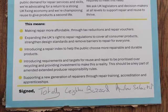 UK Repair and Reuse Declaration - signed version