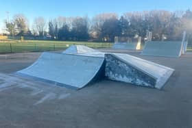 The refurbished skate park
