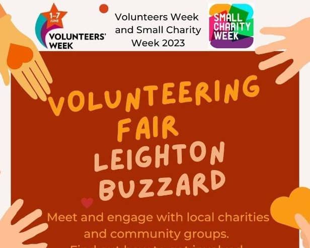 Volunteering Fair on Saturday 17 June 10am to 12.30pm organised by Totally Leighton Buzzard at Trinity Methodist Church Hall