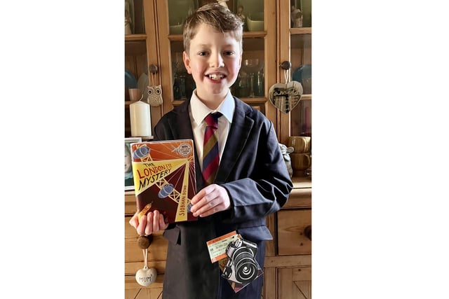 Arthur Hadden, age 9, as Ted Spark from ‘The London Eye Mystery’