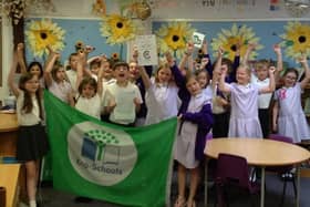 Heathwood pupils with their Eco award
