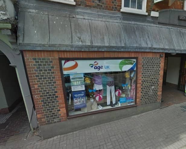 The Age UK shop in Leighton Buzzard.