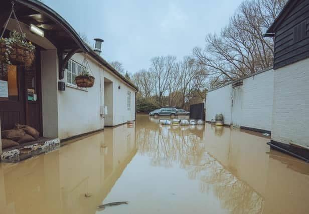 The Globe pub Leighton Buzzard was forced to close after heavy rain caused flooding in January