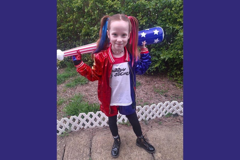 Emily, 7, as Harley Quinn