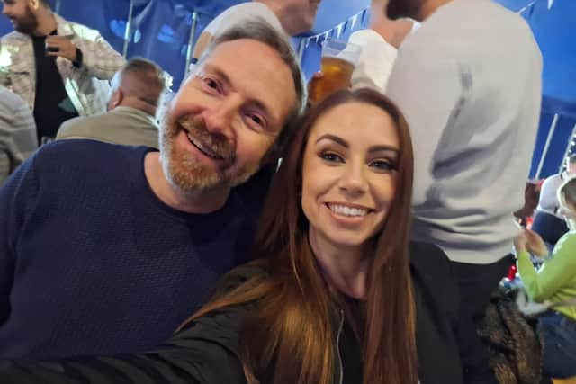 "Mum thinks that Dad would have been proud of us." Bethany pictured with her father on their holiday to Butlin's. Image: Bethany Waters.