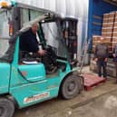 The shipment contained over 10,500 shoebox gifts to be delivered to Romania