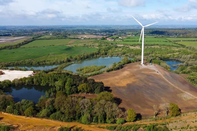 Checkley Wood turbine near Heath and Reach