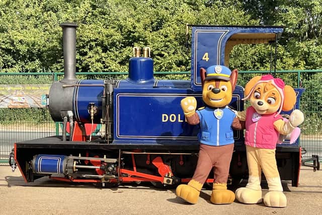 Chase and Skye with Doll. Image: Leighton Buzzard Railway.