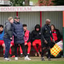 Leighton Town manager Lee Bircham watching Saturday's win over Flackwell Heath