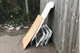 A man was fined for dumping rubbish in a Leighton Buzzard industrial park