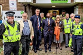 MP Andrew Selous pictured at the opening of the Bossard House police hub in Leighton Buzzard