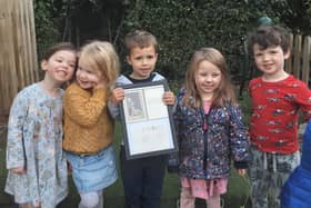 Cedars Day Nursery children with their royal mail 