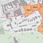 The Land South site (council owned land in orange).