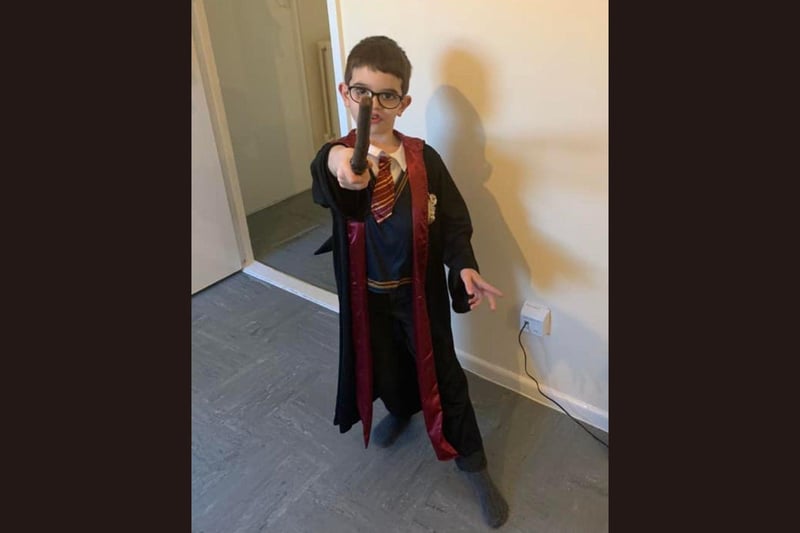 Oliver aged 7 as Harry Potter