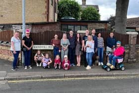 Some of the residents who have signed a petition calling for speed restrictions along Vandyke Road earlier this year. Pic supplied by Hannah Eichler