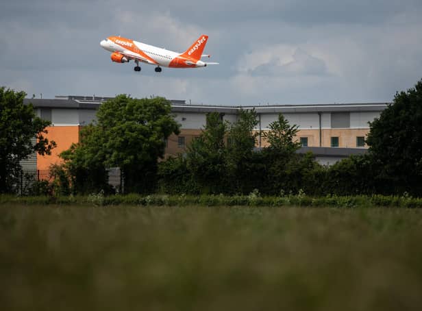 An EasyJet plane taking off in 2022 (Photo by Chris J Ratcliffe/Getty Images)