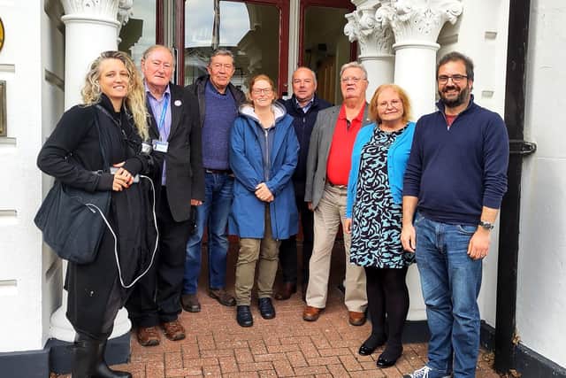 Members of the Steering Group outside the White House after their 10th October Meeting.