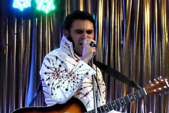 Award-wining Elvis impersonator Danny Graceland who will be entertaining visitors at Leighton Buzzard Rugby Club in the evening
