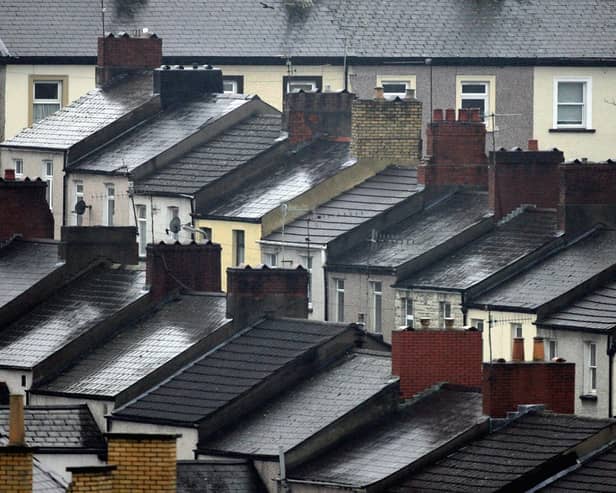 The roof tops of houses in residential streets.  (Photo by Matt Cardy/Getty Images)