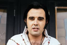 Danny Turney, also known by his stage name of Danny Graceland, in costume as Elvis